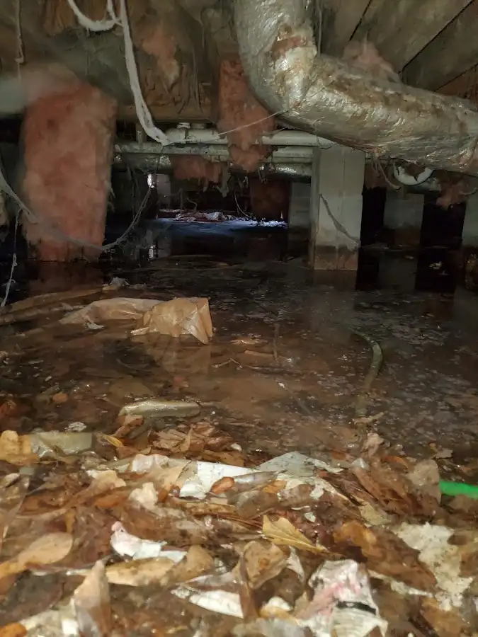 Crawl space flood assessment for Commercial Water Damage Restoration in Piscataway