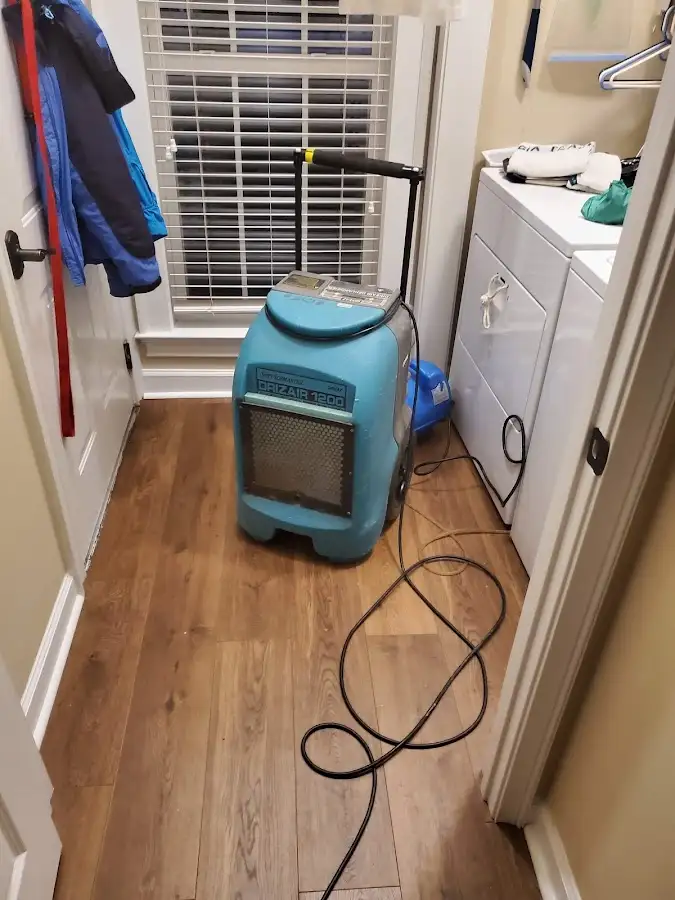 Commercial dehumidifier deployed for Flood Damage Cleanup in Piscataway