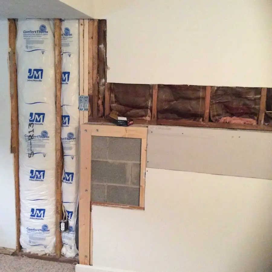 Wall insulation replacement during Odor Removal & Deodorization in Piscataway